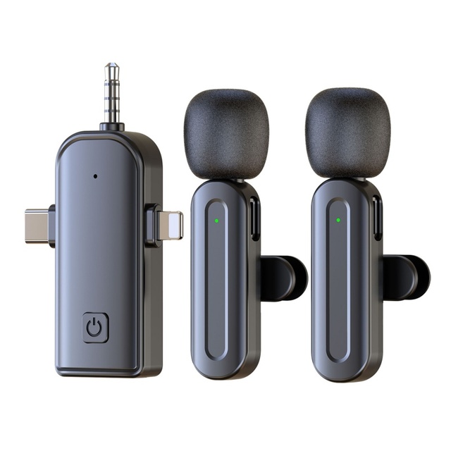 Sx26 3 In 1 Wireless Lavalier Microphone For Broadcast Interview Compatible With Phones Camera Speaker Tablet Pc