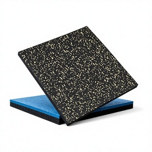 Dalles de sol en caoutchouc de couleur personnalisée, plusieurs options de couleurs, s'adaptent à différents styles de design d'intérieur de studio de fitness - Product Image 1