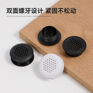 Shengshimingxin Stainless Steel Round <b>Vent</b> Cover Double-Sided Ventilation Cabinet Door Decorative <b>Black</b> White Modern Simple - Product Image 4