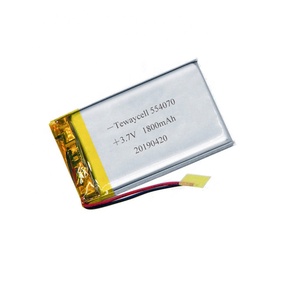 High capacity 3,7 v 1800mah lipo 554070 lithium polymer rechargeable battery - Product Image 1