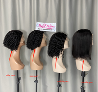 Perruques de cheveux humains naturels en gros perruque de cheveux humains bob cheveux vierges hd dentelle t partie perruque de dentelle