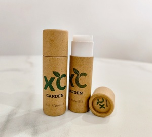 หลอดกระดาษคราฟท์แบบไม่มีพลาสติก พิมพ์โลโก้ตามสั่ง สำหรับบรรจุภัณฑ์ลิปบาล์มแบบแท่งและผลิตภัณฑ์ระงับกลิ่นกายแบบแท่งสำหรับแบรนด์ส่วนตัว - Product Image 3