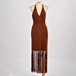 Factory Direct Supply <b>Elastic</b> stretch sleeveless knitted <b>dress</b> for women Wholesale sleeveless knitted <b>dress</b> - Product Image 1