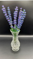 Bunga Plastik Manik-Manik Prancis Lavender Buatan Tangan Modern untuk Pernikahan, Hari Valentine, Wisuda, Dekorasi Tengah Meja, Pesta Kebun