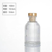 Bouteille en verre de diffuseur de roseau d'arôme d'huile essentielle de 50ml 100ml 200ml avec le bâton