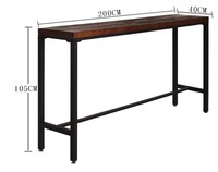 Table et chaise de bar modernes et simples en fer à pieds hauts pour restaurant et mobilier de bar