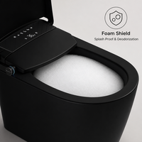 M849 Toilette Bidet Électrique Intelligente de Luxe Entièrement Automatique, Siège Chauffant Allongé, Fixation au Sol, Siphon en S Inclus