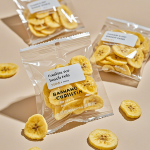 Sachet d'emballage personnalisé à scellage central pour chips de <span class=keywords><strong>banane</strong></span>, chips de plantain, sachet en plastique Mylar pour pop-corn, sachet pour snacks croustillants et chips de pommes de terre - Product Image 1