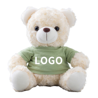 Cadeaux promotionnels ours en peluche blanc avec LOGO OEM chemises 20cm conception personnalisée peluche ours en peluche jouet en peluche