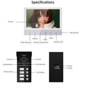 <span class=keywords><strong>Interphone</strong></span> Pour Deux Appartements <span class=keywords><strong>Interphone</strong></span> de porte vidéo avec Vision nocturne <span class=keywords><strong>Interphone</strong></span> vidéo pour bâtiments <span class=keywords><strong>Interphone</strong></span> vidéo - Product Image 5