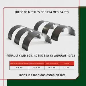Juego de Cojinetes de Biela Estándar Renault Kwid 3 Cilindros 1.0 B4d 19/22 - Product Image 2