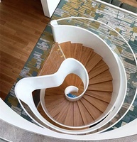 Escalier en colimaçon circulaire moderne de luxe sur mesure Alucasa, flottant, pour intérieur, en acier inoxydable, pour appartement et villa