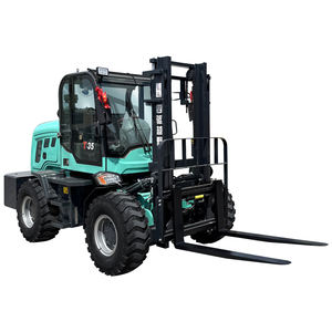 Forklift Listrik Kecil untuk Penggunaan Off-Road 4x4 4WD Kemampuan Medan Kasar Penuh - Product Image 5