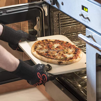 Pierre à pizza rectangulaire XL en céramique pour cuisson au four et grillades BBQ, avec poignée en cordiérite durable, 11,8x11,8x0,59 pouces