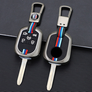 Funda de aleación de zinc para llave de coche para <span class=keywords><strong>Ford</strong></span> Expedition Flex Explorer Taurus <span class=keywords><strong>Lincoln</strong></span> MKZ <span class=keywords><strong>Navigator</strong></span> 5 botones Protector - Product Image 2