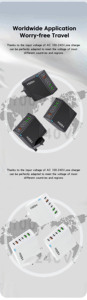 3C ชาร์จโทรศัพท์เร็ว160วัตต์ + 3U PD 25วัตต์ QC3.0อะแดปเตอร์ EU US UK USB C สำหรับ Apple Huawei Xiaomi OPPO VIVO Samsung - Product Image 5