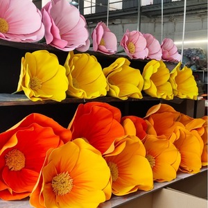 Venta caliente personalizar decoración de la boda EVA <span class=keywords><strong>flores</strong></span> impermeables Artificial gigante flor de papel decoración del centro comercial - Product Image 1
