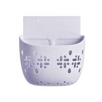 Panier de rangement mural double pour jouets de bain, avec ventouses et trous de drainage, sans perçage, organisateur de jouets pour bébé, gain de place