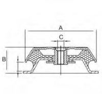 Base métallique en forme de cloche Supports antivibratoires Montage de l'isolateur de machine Amortissement des vibrations