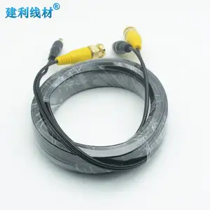 BNC/DC Extension Cable For Vehicle Monitoring Systems For Car Cameras Featuring Durable Coil Packaging.
