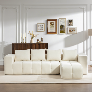 Precio de Fábrica, Sofá Seccional Convertible Meroow MS2 con 4 Cojines, Sofá Tofu Envasado al Vacío, Envío Rápido en el Reino Unido - Product Image 2