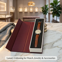 Boîte cadeau en papier rigide de luxe personnalisée en forme de livre avec logo imprimé et insert en mousse, vente en gros pour bijoux et montres