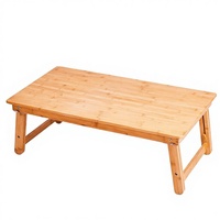 Table de pique-nique pliante en bambou et bois, style bohème, pour extérieur, table basse en bois, portable, pour camping et cuisine