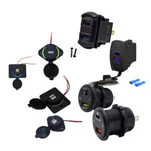 Chargeur de voiture rapide QC3.0 double USB et Type-C, adaptateur d'alimentation 30W avec protection OTP/OVP 12V/24V - Product Image 1