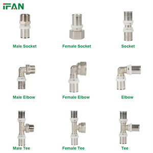 Conector de Tubería <span class=keywords><strong>Multicapa</strong></span> PEX AL PEX de Fábrica OEM IFAN, Conector en Forma de U y TH, Accesorios de Latón para HVAC, Conexiones de Presión PEX - Product Image 4