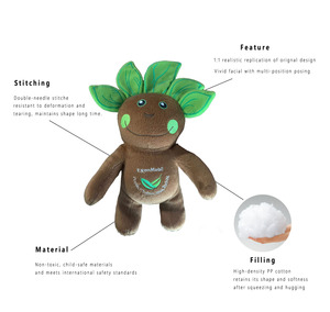 Peluche personnalisable avec logo, poupée qui ressemble à vous, mascotte personnalisée, jouet en peluche doux en forme d'arbre - Product Image 6