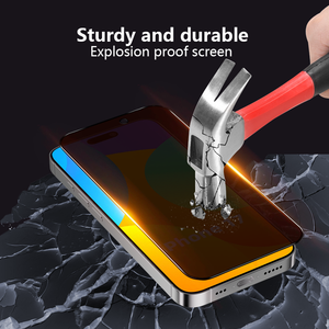 Eye Protection Anti spy <strong>Privacy</strong> 9H Tempered Glass Red Light Screen Protector Film <strong>Filter</strong> for iPhone 13 14 15 16 17 Pro Max Plus - Product Image 4