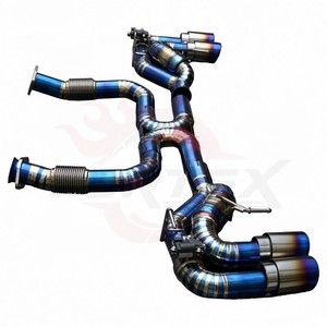 Vortex Resonance Engineered Blue Titanium Valved Pipeline Assembly for Chevrolet Corvette C8 Stingray 6.2L Deep Acoustic Sound - Product Image 4