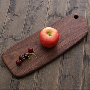 Tabla de cortar de madera maciza de nogal negro con asa rectangular para uso doméstico, comida para bebés, pasteles, sushi y presentación. - Product Image 2