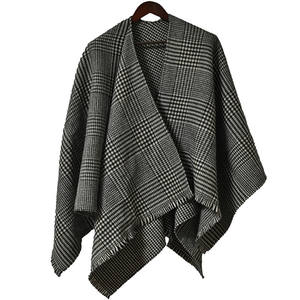 BLUE PHOENIX Femmes <span class=keywords><strong>Pied</strong></span> <span class=keywords><strong>De</strong></span> <span class=keywords><strong>Poule</strong></span> Conception <span class=keywords><strong>Poncho</strong></span> Châle Cape 30% Laine 70% Acrylique Haute Qualité Hiver Chaud Écharpe Châle Nouveau Design - Product Image 1