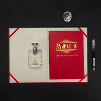 Pochette porte-certificat à couverture rigide avec estampage à chaud, pour impression de certificats d'honneur, avec pages intérieures pour blocs de livres et récompenses