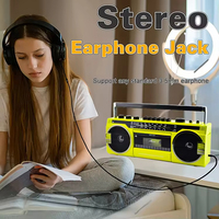 Radio cassette AM FM portable rétro à prix d'usine, lecteur audio double enregistrement, enregistreur de cassettes, lecteur de bandes