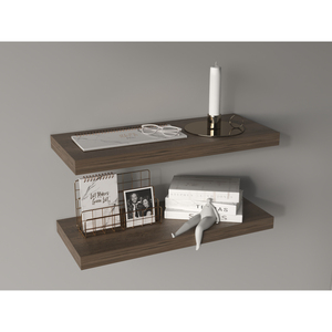 Floating Shelves Dark Brown 2 Shelves 1.50 H Wall Mount Display <b>Storage</b> - Product Image 6