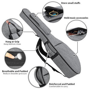 Étui de <span class=keywords><strong>guitare</strong></span> - Durable, rembourré et fonctionnel, avec plusieurs poches pour accessoires, idéal pour les musiciens nomades - Product Image 3