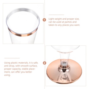 Gobelet à dessert en plastique transparent jetable de 10 oz, verre à vin pour les occasions festives - Product Image 2