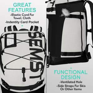 Sac à dos de voyage gratuit pour 50L, pour bottes de ski, avec casque de ski, gants, lunettes, skis, snowboard et articles supplémentaires - Product Image 5