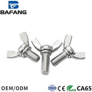 304 나비 나사 스테인레스 스틸 나비 나사 나비 손 나사 볼트 DIN316 금괴 양 뿔 나사 - Product Image 3