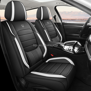 Housses de siège auto en cuir Nappa noir et blanc pour <span class=keywords><strong>Renault</strong></span> Clio <span class=keywords><strong>Captur</strong></span> Kadjar Arkana, protection universelle toutes saisons - Product Image 1
