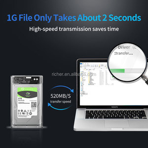 Fabricación 5Gbps 1TB 2TB 2,5 "pulgadas disco duro externo SATA a USB3.0 <span class=keywords><strong>HDD</strong></span> cajas de disco duro caja de almacenamiento Nvme <span class=keywords><strong>Hdd</strong></span> Ssd recinto - Product Image 4