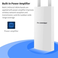 Point d'accès sans fil extérieur AP COMFAST CF-EW72 double bande Wifi 1000M Ethernet 1200 Mbps