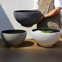 Grand bol et pots de lotus modernes en plastique léger, style pierre, Guangdong 35-45
