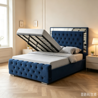 Nouvelle conception de lit rembourré alliant luxe haut de gamme, confort et style moderne en tissu, de bonne qualité