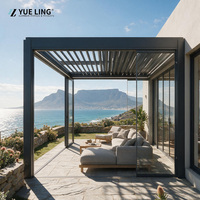 Pergola en aluminium à toit à lamelles, personnalisable en taille, pour les entrepreneurs en aménagement paysager, jardin, terrasse, imperméable et offrant une protection solaire