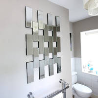 Miroir mural décoratif de haute qualité, design élégant, miroir en forme de diamant