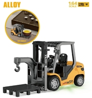 AiJH 1:64 Modelo de Montacargas RC, Camión Volquete Miniatura de Aleación con Acción de Horquilla, Juguetes de Camiones de Construcción con Control Remoto