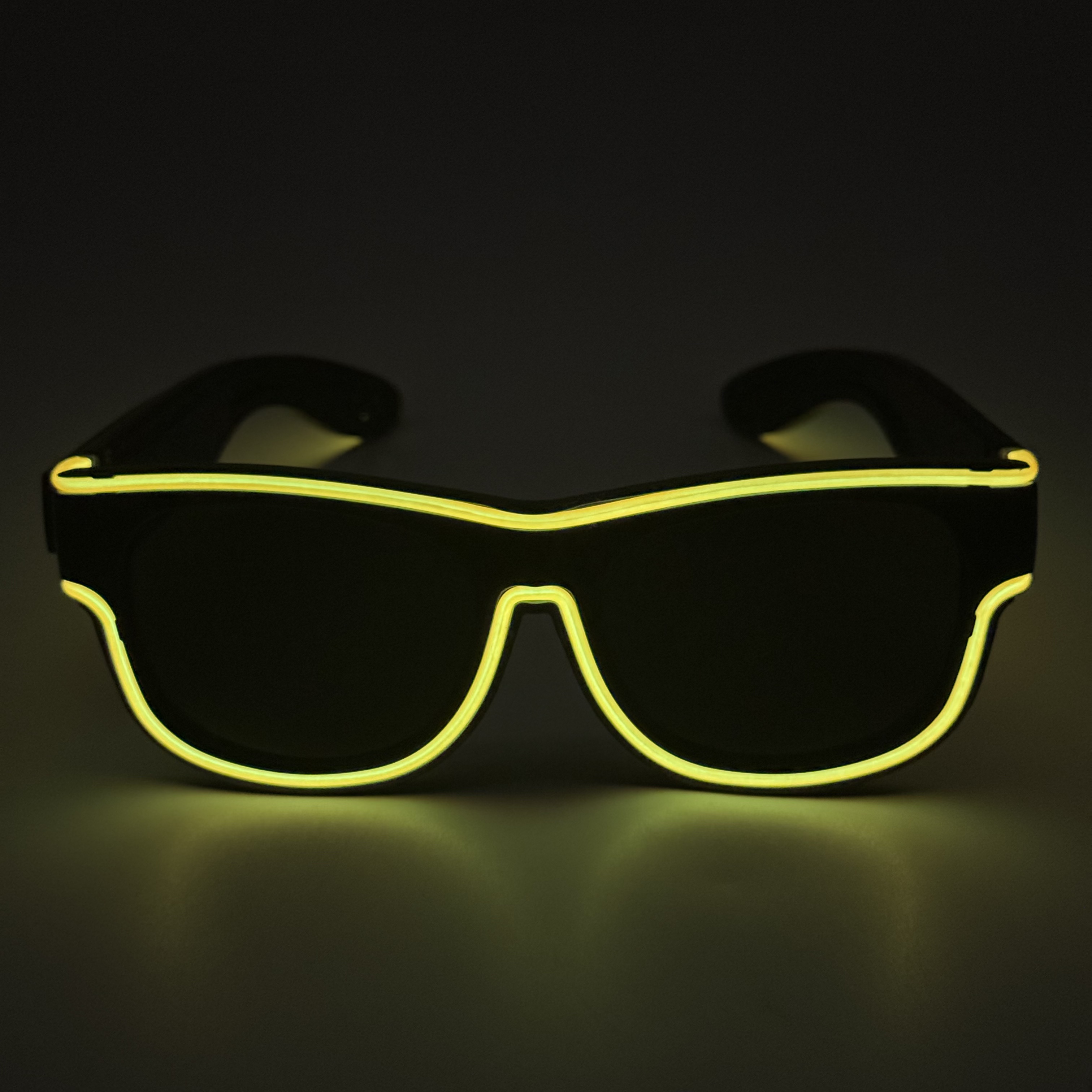 Black lens with yellow light